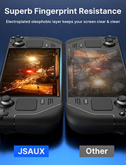 JSAUX 2-Pack Ultra HD Screen Protector for Steam Deck OLED/LCD | with Guide Frame, Easy to Install, 99.99% Clarity, Full-Screen Coverage, 9H Glass, Anti-Fingerprint, Scratch Resistant