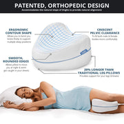 Contour Legacy Leg & Knee Foam Support Pillow for Side Sleepers Soothing Relief for Back, Hips, Knees, Joints, Nerves & Muscles