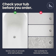 homerella Bathtub Mat Non Slip 35x16 Shower Mat Non Slip Anti Mold BPA Free | Mildew Resistant, Machine Washable, Extra Long Tub Mat, Shower Mats for Inside Shower, Bath Mat for Tub Non Slip EU Certified