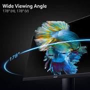 Acer 27in FHD 1920x1080 IPS 120Hz Gaming Monitor | Office KB272 G0bi | 1ms, AdaptiveSync, sRGB 99%, HDMI, VGA, VESA Mountable, Bluelight Filter