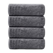 Tens Towels 4 Piece Extra Large Bath Towels 30 x 60 Inches, Dark Grey | 100% Cotton, Larger & Lighter Weight, Quicker to Dry, Super Soft and Absorbent, Perfect for Bathroom