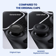 NEWDERY Joystick Replacement Grip Caps for PS5/PS4 Controller | Silicone Thumb Grip Cap Replacement Set, Anti-Slip Design, Compatible with PS5/PS4 Controller, Black, 10-Pack