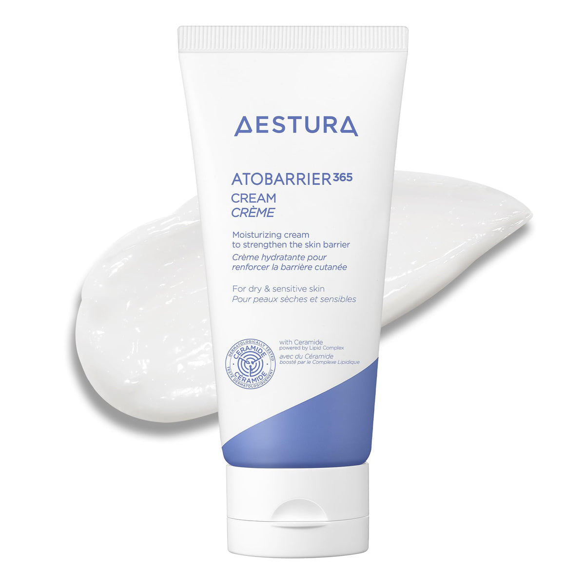 AESTURA ATOBARRIER365 Cream with Ceramides, 80 ML | Barrier Repair with Ceramides & Vitamin E, For Dry, Normal & Sensitive Skin, Hydrating Korean Face Moisturizer