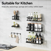 YASONIC Shower Caddy Adhesive, Rustproof Shower Shelves for Inside Shower | Large Capacity Shower Organizer, 6 Pack Bathroom Accessories with Soap Holder, No Drilling Bathroom Organizers and Storage