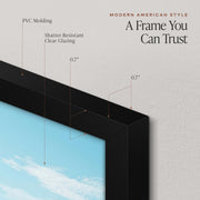 Americanflat 18x24 Poster Frame - Slim Molding - Black | Polished plexiglass front, hangs vertical or horizontal, sawtooth hangers included, secure turn-tab backing