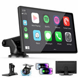 9" Wireless CarPlay Screen with Apple Car Play & Android Auto for Car, OTA Updates, Backup Camera, Bluetooth 5.0, Mirror Link, Voice Control, GPS Navigation, FM, AUX