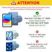 ProCase 2 Pcs Screen Protector for iPad A16 2025 11th 11" /10th 2022 10.9 | Tempered Glass Film Guard -Clear