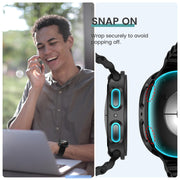 Tensea [5+5Pack for Samsung Galaxy Watch 8/9 Screen Protector Case 44mm | Hard PC Bumper/HD Tempered Glass Protective Film Accessories, Face Cover Set, Galaxy Watch 8/9 44 mm Case for Women Men