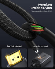 Silkland 8K HDMI Extension Cable 3.3FT HDMI Extender 2.1, 8K@60Hz 4K@120Hz