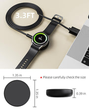 2 Pack for Samsung Galaxy Watch Charger Compatible with Watch 8/8 Classic | for Samsung Watch Ultra/7/6/6 Classic/5/5 Pro/4/4 Classic/3/Active/FE USB A Parallel Cables Magnetic (Not for 9/Ultra 2)