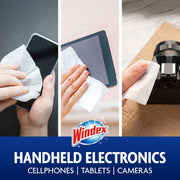 Windex Electronic Cleaning Wipes, Anti-Static & Ammonia-Free, 25 Count | Pre-Moistened Wipes for Monitors, Computer Screens, Laptops, TVs, Phones & More, Resealable Pack with Freshness Lock