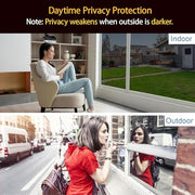 Upgraded One Way Window Privacy Film Sun Heat Blocking, 17.5" x 78.7" | Reflective Mirror Window Tint for Home Glass Windows Cover See Out Not In, Static Cling, Anti-UV, Anti-Glare, Black-Silver
