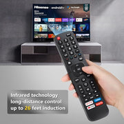 Universal for Hisense TV Remote Replacement | Fully Compatible with All Hisense Smart TVs | 1‑Year Warranty | Original Design with All Functional Buttons Intact