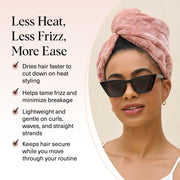Kitsch XL Microfiber Hair Towel Wrap for Women - Terracotta