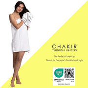 Chakir Turkish Linens 100% Cotton 4-Pack Bath Towels 27x54, White | Premium Cotton Turkish Bath Towels, Set Of 4 At 27x54, Oeko-Tex Certified, Soft Plush And Absorbent