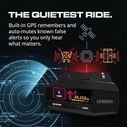 Uniden R8W (new Model) Extreme Long Range Laser/Radar Detector, 360° Awareness, Directional Arrows, Wi-Fi, Bluetooth, GPS, Real-Time Voice Alerts, Red Light & Speed Camera Alerts, R/TACH App