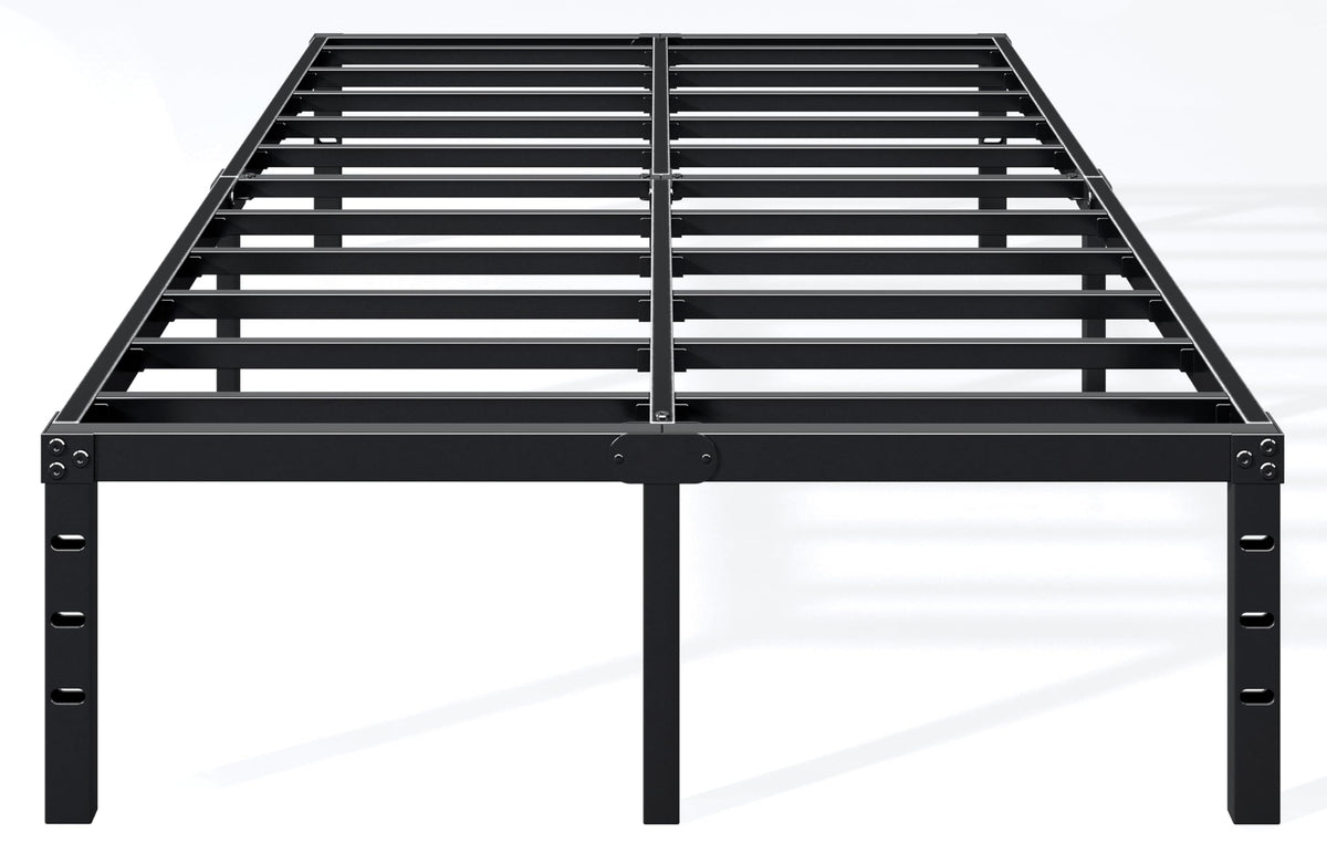 Hafenpo 14 Inch Queen Bed Frame - Sturdy Metal Platform Queen Size, No Box Spring Needed, Heavy Duty, Easy Assembly, Strong Bearing Capacity, Under Bed Storage, Black