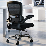 TRALT Office Chair - Ergonomic Desk Chair with Adjustable Lumbar Support, Mesh Computer Chair, Executive Chairs for Home Office Comfortable Lumbar Support (Black)