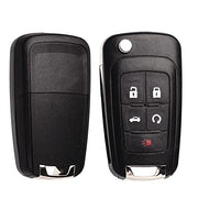 MechanMagic Flip Key Fob Replacement Fits for Chevy Equinox Camaro 2010-2019 Cruze Malibu Impala Sonic GMC Terrain Buick Lacrosse Regal Verano Encore Keyless Entry Remote Control 2 Sets