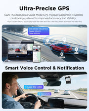 VIOFO A229 Plus Dash Cam Front and Rear, 2K Dual STARVIS 2 Sensors & HDR | 1440P+1440P Car Dash Camera, 5GHz Wi-Fi, Smart Voice Control, Ultra-Precise GPS, Built-in Supercapacitor, 24H Parking Modes