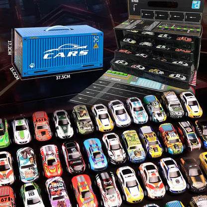 🎅Christmas promotion 49% OFF🎁48 Mini Pull-Back Cars with Built-In Garage Set