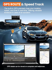 Affver 4K+2.5K Dash Cam Front and Rear, Built-in 5G WiFi 6 GPS Dual Dashcam | 64GB Card Included, 3.59" IPS Screen, APP Control, G-Sensor, Loop Recording, 24H Parking Mode, Night Vision, Car Dash Camera