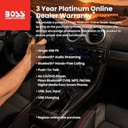 BOSS Audio Systems 616UAB Single DIN Bluetooth Car Stereo, No DVD, USB