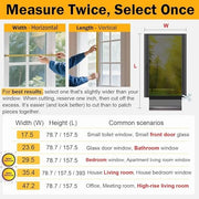 Upgraded One Way Window Privacy Film Sun Heat Blocking, 17.5" x 78.7" | Reflective Mirror Window Tint for Home Glass Windows Cover See Out Not In, Static Cling, Anti-UV, Anti-Glare, Black-Silver