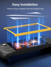 JSAUX 2-Pack Ultra HD Screen Protector for Steam Deck OLED/LCD | with Guide Frame, Easy to Install, 99.99% Clarity, Full-Screen Coverage, 9H Glass, Anti-Fingerprint, Scratch Resistant