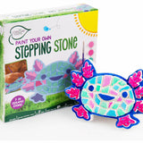 Creative Roots Paint Your Own Stepping Stone Kit, Axolotl | DIY Garden Stepping Stone Activity, Arts and Crafts Project for Kids, Includes Pre-Cast Ceramic and Paints