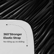 BEDELITE Satin Sheets Queen Size Bed Set, Black, 4 Pieces | Luxury Silky Bed Sheets, 15 Inch Deep Pocket, Similar to Silk, Soft and Cooling, Reduces Friction, Gentle on Hair and Skin