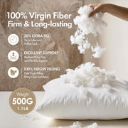 MIULEE 18x18 Pillow Inserts 4 Pack, 100% Virgin Fiber Filling Throw Pillows | Decorative Pillows for Sofa Bed Couch, Firm and Full Pillows, Excellent Support, Soft Brushed Fabric