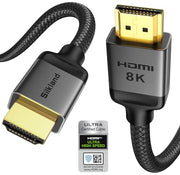Silkland Certified HDMI 2.1 Cable Ultra High Speed 48Gbps Braided HDR 6.6FT | 4K@240Hz 144Hz 120Hz, 8K@60Hz, 1440P, HDR10+, eARC, HDCP 2.3, Dolby Atmos, DTS:X, Xbox, PS5, PS4, Roku TV, Monitor, PC TV