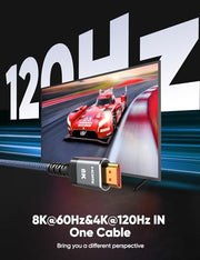 Highwings 8K HDMI 2.1 Cable 2-Pack 6.6FT, Certified 48Gbps Ultra High Speed | Braided Slim HDMI Cord, 8K60Hz 4K@120Hz 8K@60Hz, HDCP 2.2&2.3, eARC,Dynamic HDR,DTS:X Compatible for PS5/Blu-ray/Roku TV/HDTV
