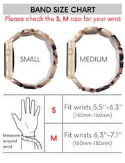 Heesch Tortoise Stretchy Watch Band Compatible with Apple Watch Resin Cute Watch Strap Wristband for iWatch Bracelet for Women Men Girls, 38/40/41mm, 42/44/45/46/49mm, Oval Version