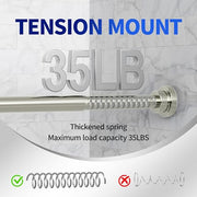 Mcrbeay Shower Curtain Rod, 1" Diameter Heavy Duty Tension Shower Rod | Adjustable 28-74 inch Non Slip No Drill Spring Tension Rod For Bathroom, Shower Stall, No Rust, Brushed Nickel
