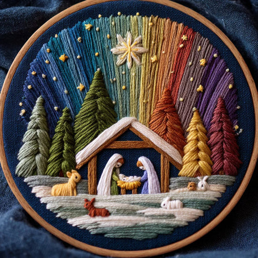 🔥DIY Nativity Embroidery Set – Stitch the Holy Story✝️