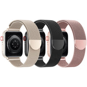 3 Pack Mesh Loop Compatible with Apple Watch Bands for Women Men | 40mm 41mm 38mm 42mm Metal Magnetic Integrated Strap for iWatch Series 12 11 10 9 8 7 6 5 4 SE3 2 1, Fit Daily, Work & Parties