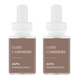 Pura Home Diffuser Refill, 2 Pack, Cozy Cashmere | Scent Refill for Pura Home Smart Plug-In Wall Diffusers, Clean and Safe, Long-Lasting Fragrance for Home and Office