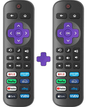 2 Pack Replacement Remote Control Only for Roku TV, Compatible for TCL Roku/Hisense Roku/Onn Roku/Sharp Roku/Philips Roku/Element Roku/Westinghouse Roku TVs (Not for Roku Stick, Box or Speaker)