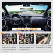 WOLFBOX 4A USB C Dash Cam Hardwire Kit 11.48ft Total, 24/7 Parking Monitor | For WOLFBOX 4A USB-C Dash Cams, Converting 12V-24V to 5V, Battery Drain Protection