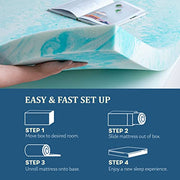 EGO 3 Inch Queen Mattress Topper Gel Memory Foam for Pressure Relief | Cooling Gel Infused, Ventilated Design Bed Topper in a Box, CertiPUR-US Certified, 80"Lx60"W