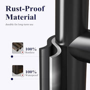Kitsure Metal Toilet Paper Holder Free Standing, Medium, Black