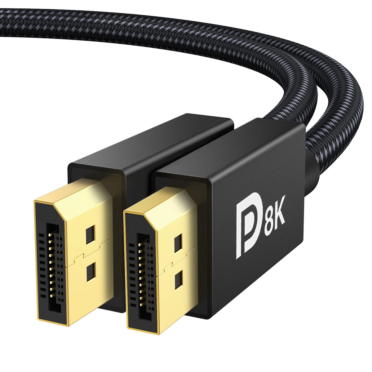 IVANKY VESA Certified 8K DisplayPort Cable 1.4, 6.6ft DP Cable Supports HDR | Display Port Cable, 8K@60Hz, 4K@240Hz, 2K@240Hz, HBR3, 32.4Gbps, HDCP 2.2, FreeSync G-Sync, for Gaming Monitor, Graphics, PC