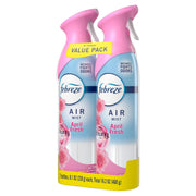 Febreze Air Mist, Air Freshener Spray, Odor Fighting Room Spray, Deodorizer for Home Bathroom Kitchen Office Apartment Dorm Room Classroom, Downy April Fresh Scent, 8.1oz (Pack of 2)