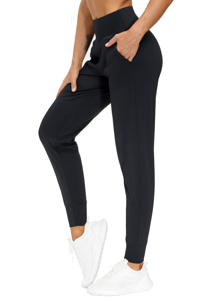 THE GYM PEOPLE Women's Workout Joggers Pants Lightweight Lounge Leggings | Flattering Fit, Side Pockets, Elastic Waistband, Tummy control, Ultra-soft, Tapered ankle, Athleisure, Yoga, Running