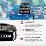 Cobra RAD 480i Laser Radar Detector, Long Range Detection, Bluetooth, Black | Apple CarPlay and Android Auto Compatible, LaserEye Front and Rear Detection, Digital Signal Processing