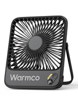 Warmco D3 10000mAh Portable Travel Fan, 7-inch Wide, 10-24H Battery Life | Ultra-Slim, Quiet Operation, Battery Powered Fan with Digital Display for Sleeping, Camping, Office, Cruise Essentials