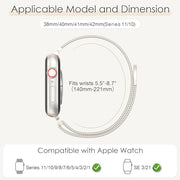 3 Pack Mesh Loop Compatible with Apple Watch Bands for Women Men | 40mm 41mm 38mm 42mm Metal Magnetic Integrated Strap for iWatch Series 12 11 10 9 8 7 6 5 4 SE3 2 1, Fit Daily, Work & Parties