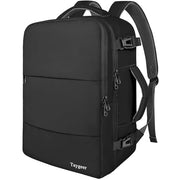 Taygeer Travel Laptop Backpack for Men, Airplane Approved Travel Backpack | 15.6inch Laptop Backpacks with Water Bottle Pocket, Lightweight College 35l Luggage Bookbag Gifts for Business Work, Black